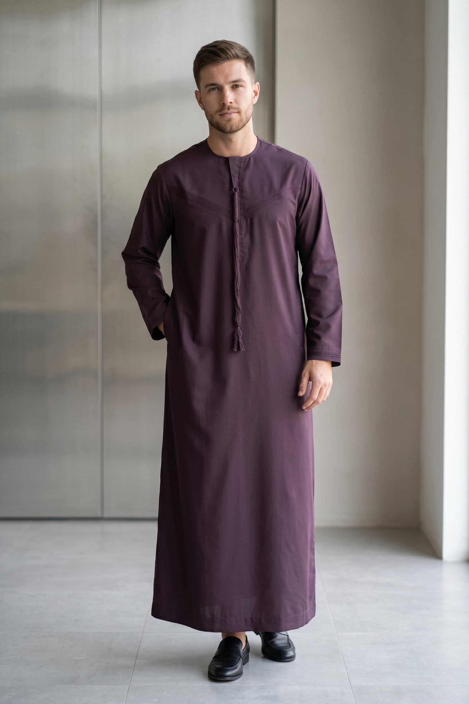 Emirati Thobe - Purple Taupe