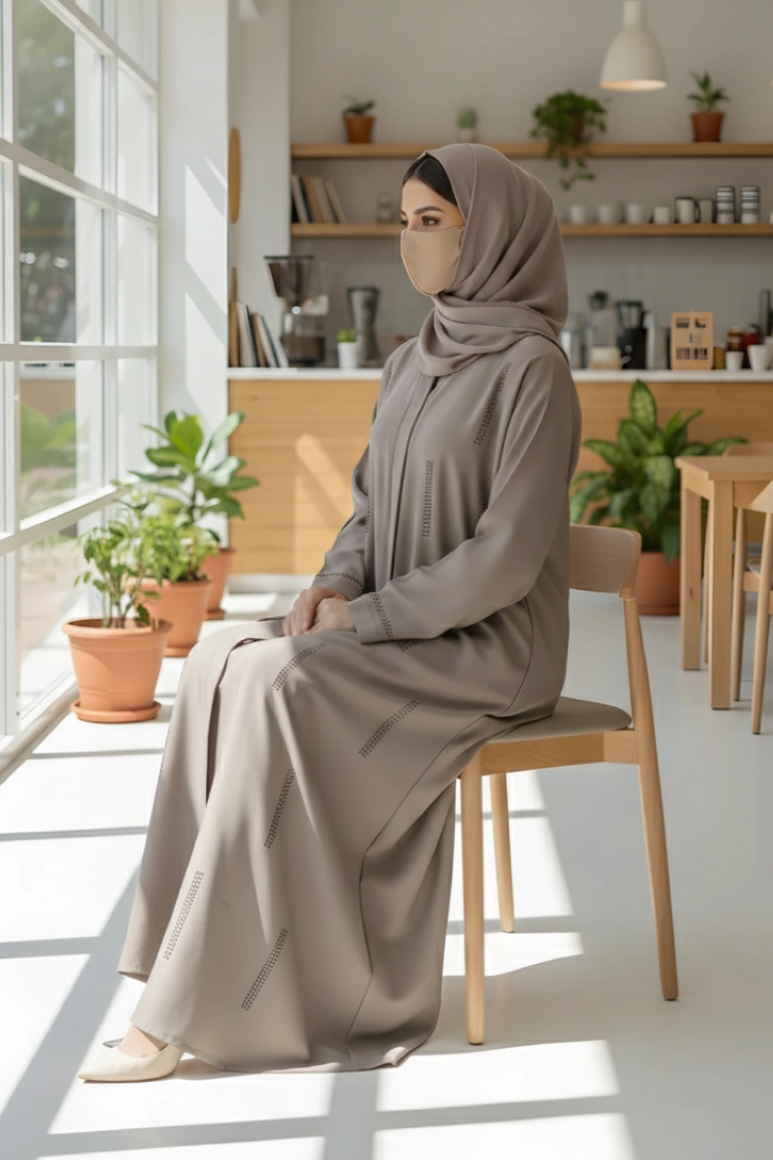 Beige Nova Abaya