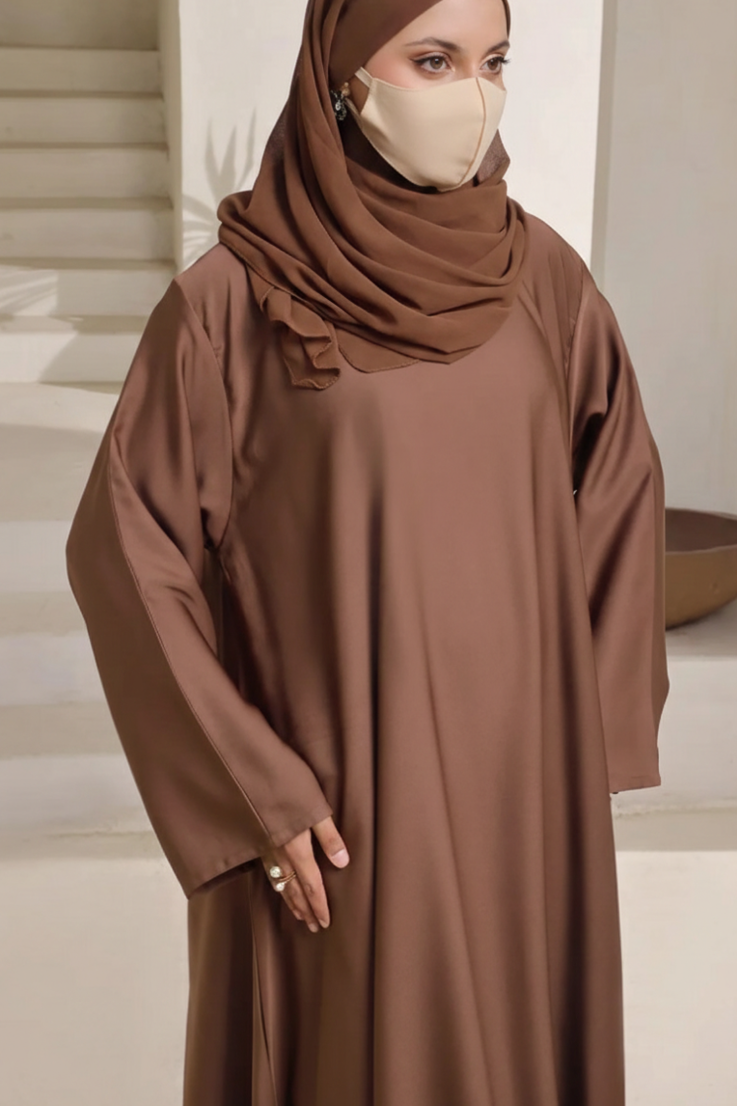 Brown Lapris Abaya
