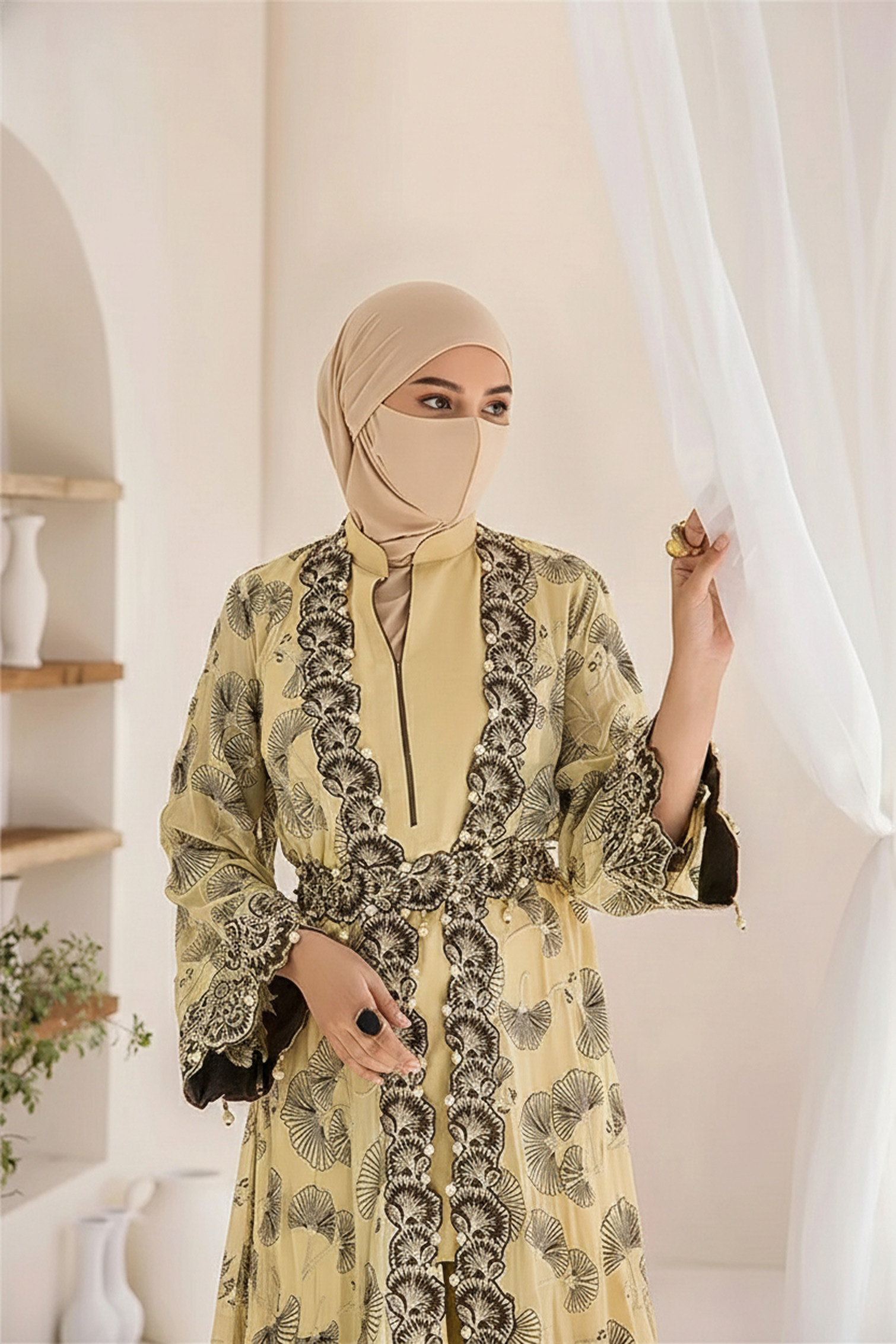 MUZHIRAH - 3 (-PCS EMBROIDER - HAND EMBELLISHED SUIT)